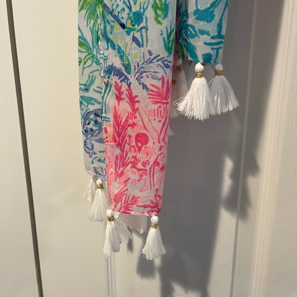 Lilly Pulitzer Multicolor Tropical Scarf 100% Polyester Fabric - Picture 6 of 11